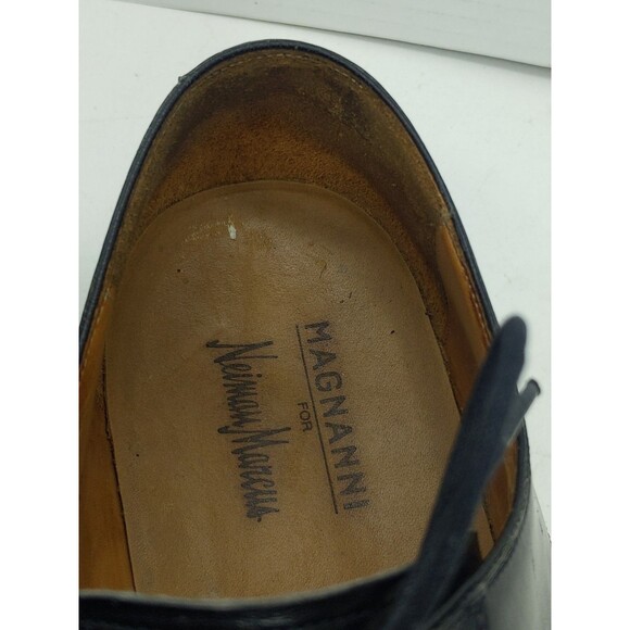 Magnanni for Neiman Marcus 9971 Black Leather Derby Lace Up Shoes Men Size 12 - Picture 16 of 16
